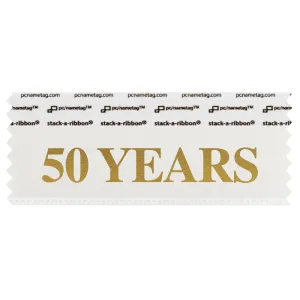 SFIYEWHGO_01 50 years badge ribbon in white