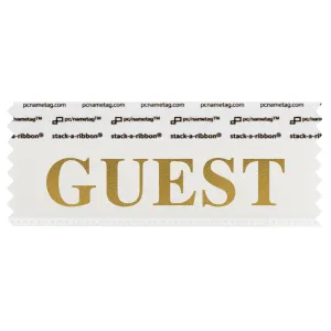 4" x 1-5/8" GUEST Badge Ribbon