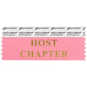 SHOCHNPGO_01 neon pink host chapter badge ribbon