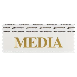 4" x 1-5/8" MEDIA Badge Ribbon