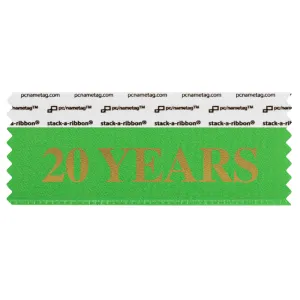STWYEGRGO_01 green 20 years badge ribbon