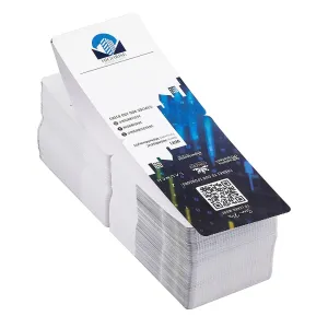 pre-printed event badge with QR codes