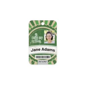 2 1/8" x 3 3/8" Standard Eco Event Badge