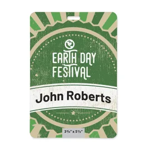 3 3/4" x 5 1/2" Standard Eco Event Badge