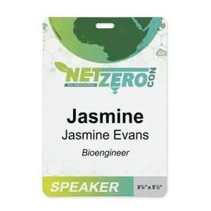 3 3/4" x 5 1/2" Premier Eco Event Badge