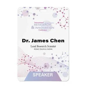 3x5 biodegradable event badge