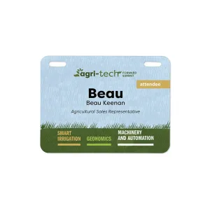 4x3 recyclable event badge