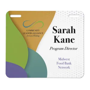 recyclable event badge