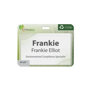 4"x 3" Eco On-site Plastic Event Pass