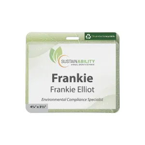 4 1/4"x 3 2/3" Eco On-site Plastic Event Pass