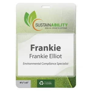 4 1/4"x 6" Eco On-site Plastic Event Pass