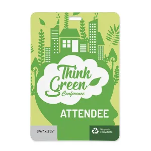 3 3/4" x 5 1/2" Recyclable Eco Plastic Event Pass