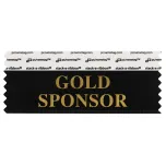 Black badge ribbon with Gold Sponsor in gold lettering