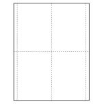3-5/8" x 5-1/2" Vertical Paper Name Tag Insert, Blank, Small Quantity Pack