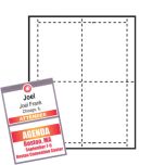 4" x 5-1/8" Vertical Paper Name Tag Insert, Imprinted, Pack of 50 Inserts