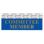 4" x 1-5/8" COMMITTEE MEMBER stack-a-ribbon ®, Blue