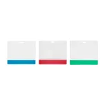 4" x 3" Translucent Color Bar Vinyl Name Tag Holder, Slot