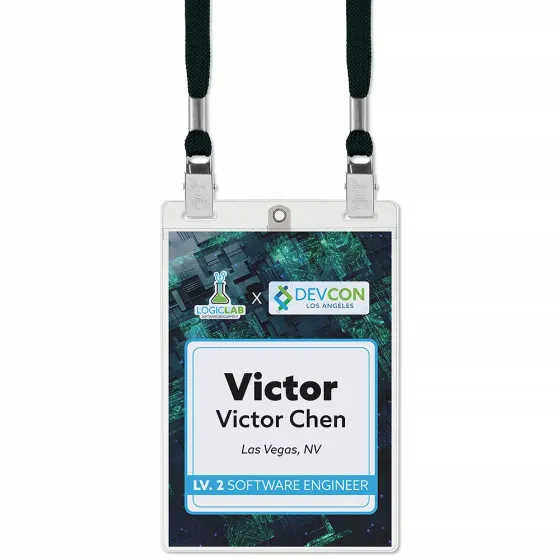 Vertical Badge Holder Clip | 3.5x5.5 | pc/nametag