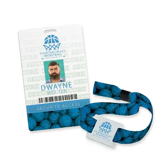 sports personnel badge and RFID wristband for sporting events