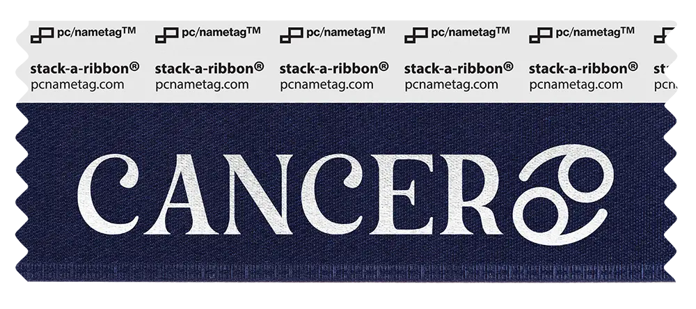Astrology Cancer Sign Badge Ribbon Design