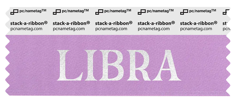 Astrology Libra Badge Ribbon Design