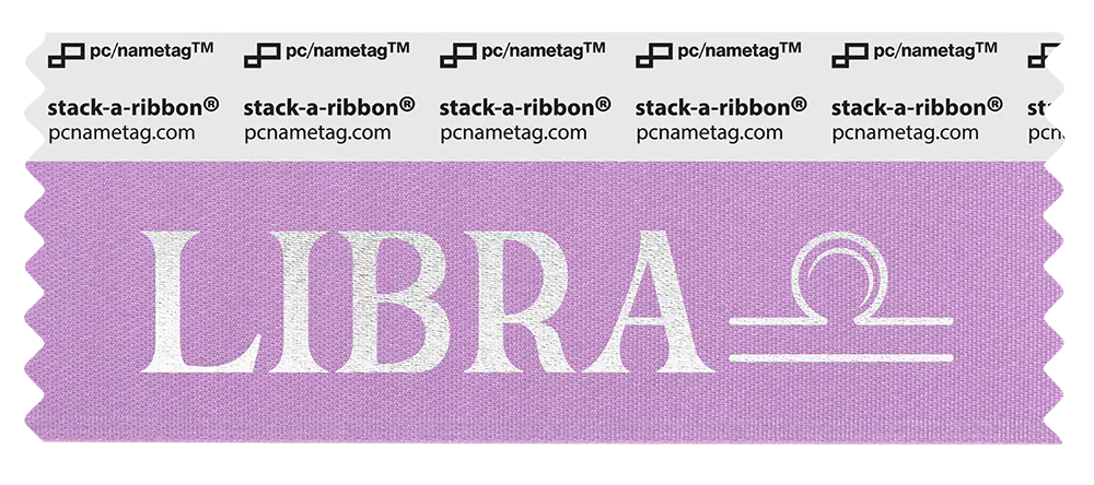 Astrology Libra Sign Badge Ribbon Design