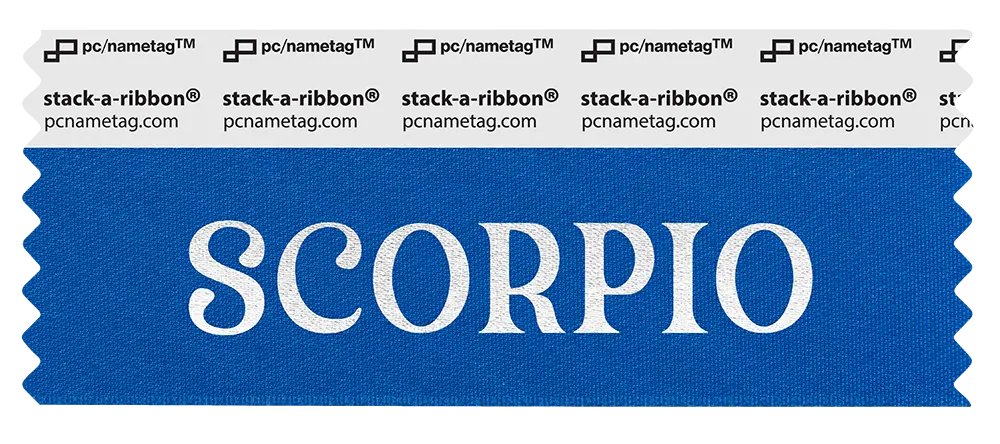 Astrology Scorpio Badge Ribbon Design