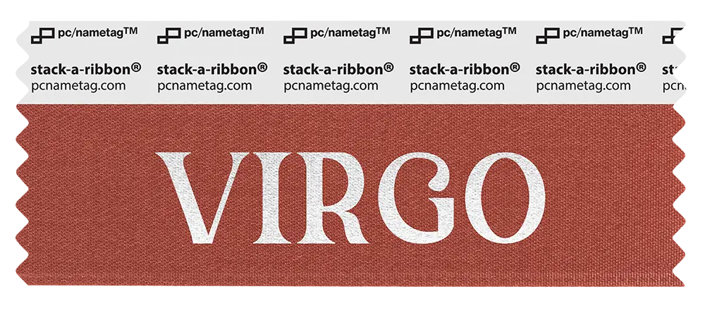 Astrology Virgo Badge Ribbon Design