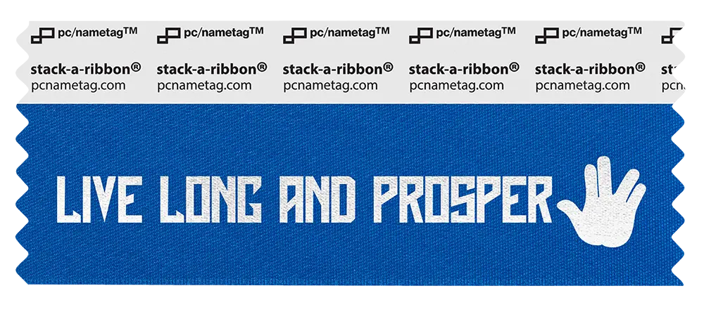 Culture Badge Ribbon Design Live Long And Prosper