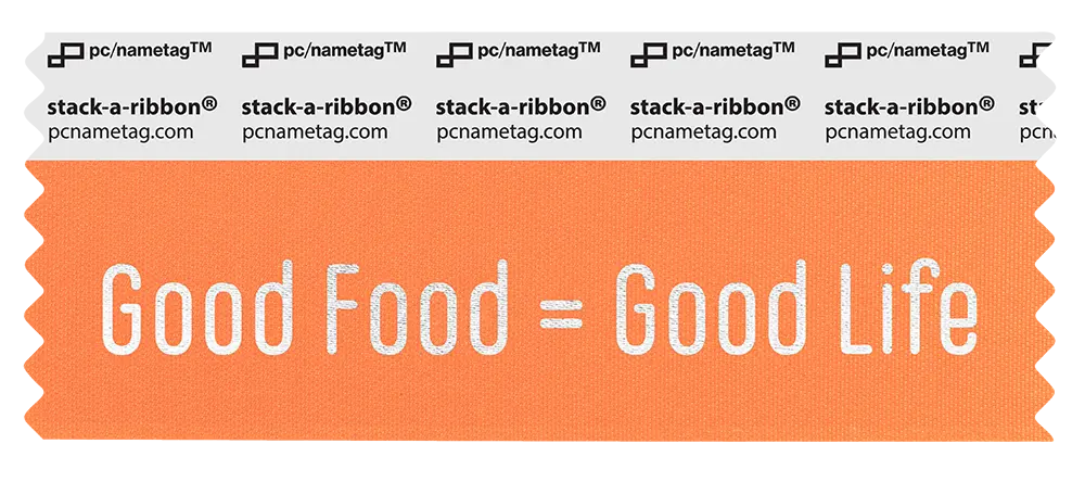 Foodie Badge Ribbon Design Good Food Good Life