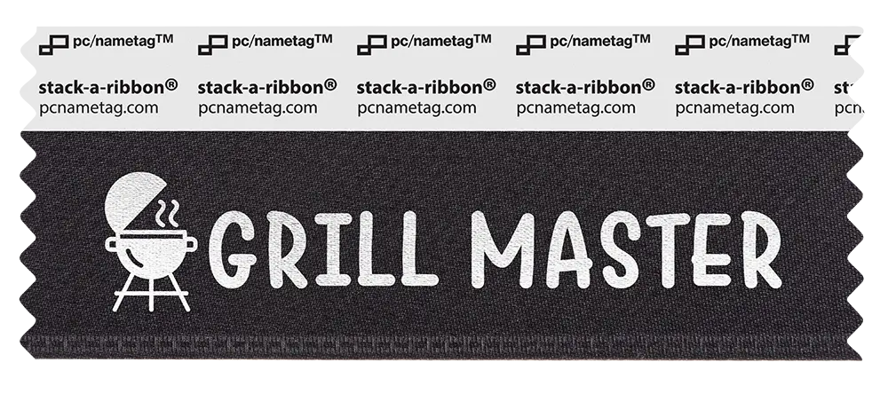 Foodie Badge Ribbon Design Grill Master