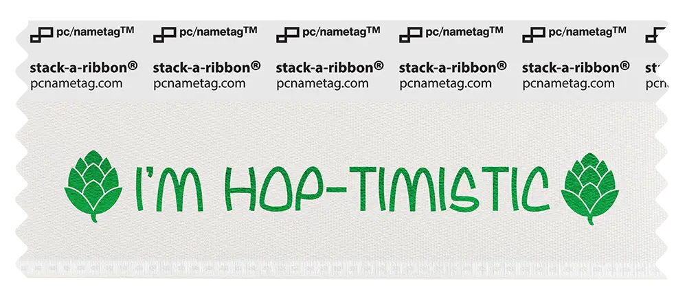Foodie Badge Ribbon Design I'm Hop-timistic