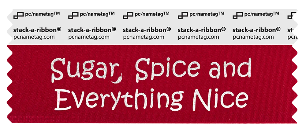 Foodie Badge Ribbon Design Sugar, Spice And Everything Nice