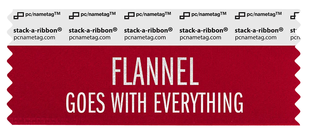 Funny Badge Ribbon Design Flannel Goes With Everything