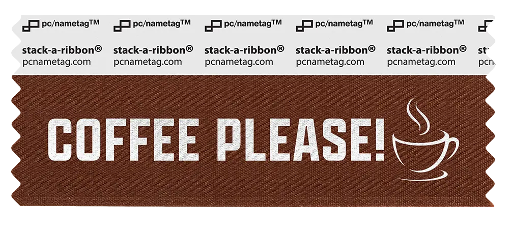Funny Badge Ribbon Design Coffee Please