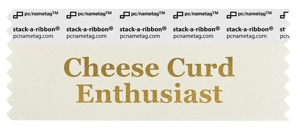 Holiday Cheese Badge Ribbon Design Cheese Curd Enthusiast