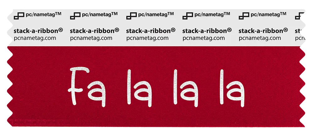 Holiday Christmas Badge Ribbon Design Fa La La La