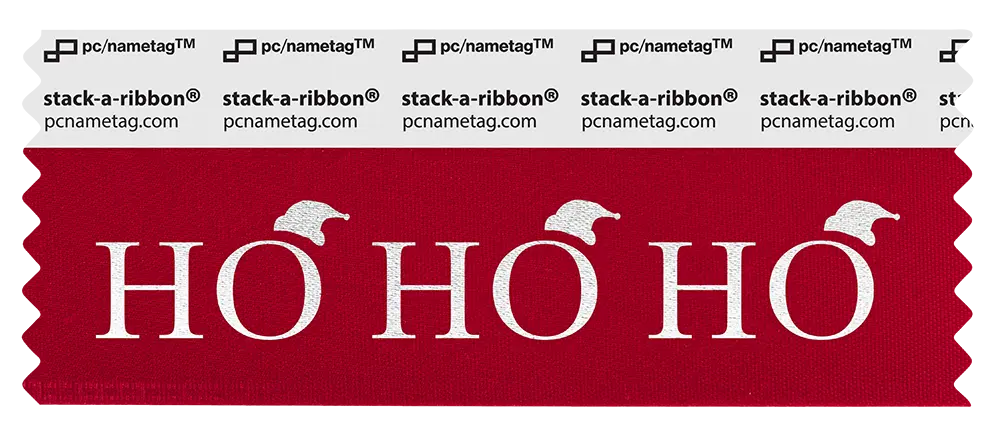 Holiday Christmas Badge Ribbon Design Ho Ho Ho