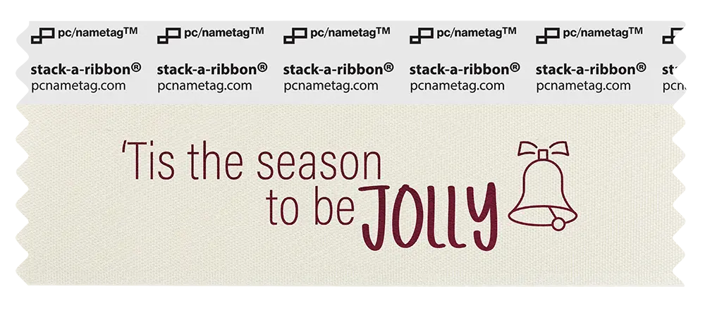 Holiday Christmas Badge Ribbon Design Tis The Season To Be Jolly