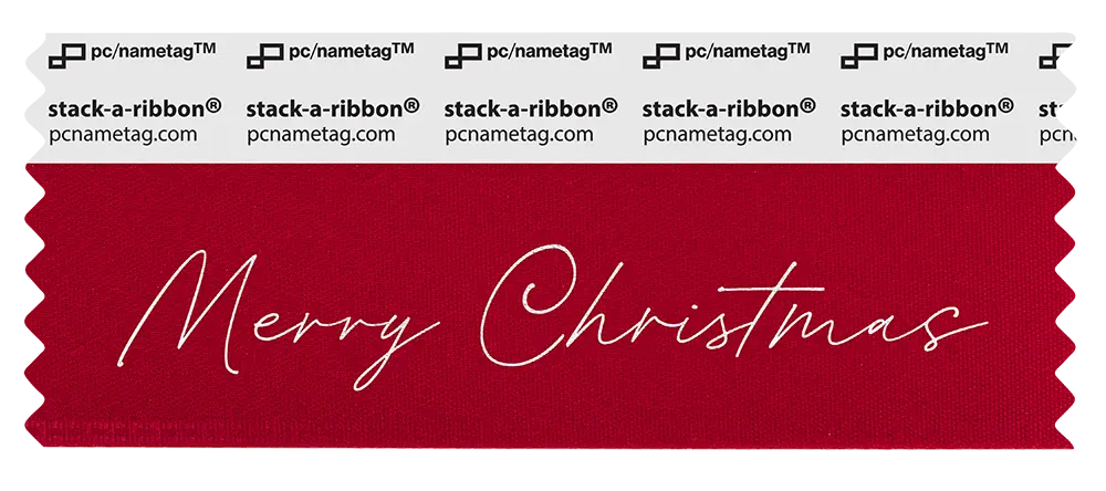 Holiday Christmas Badge Ribbon Design Merry Christmas