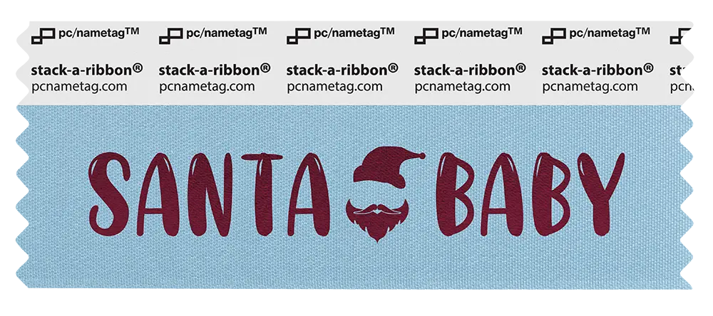 Holiday Christmas Badge Ribbon Design Santa Baby