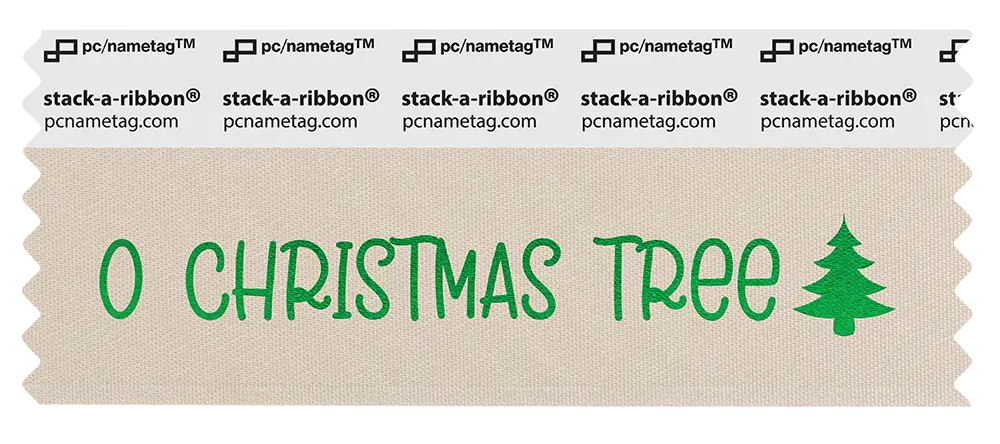 Holiday Christmas Badge Ribbon Design O Christmas Tree