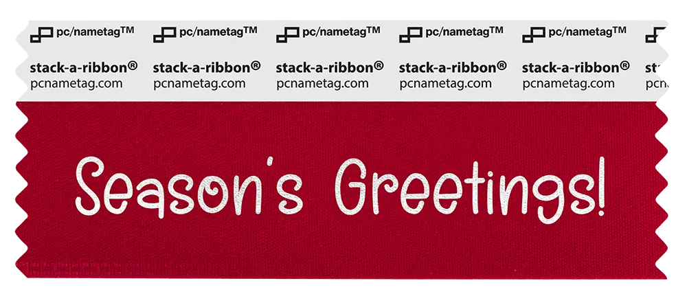 Holiday Christmas Badge Ribbon Design Seasons Greetings