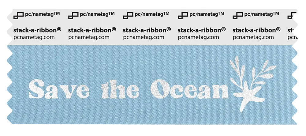 holiday Ocean Sustainability Badge Ribbon Design Save The Ocean
