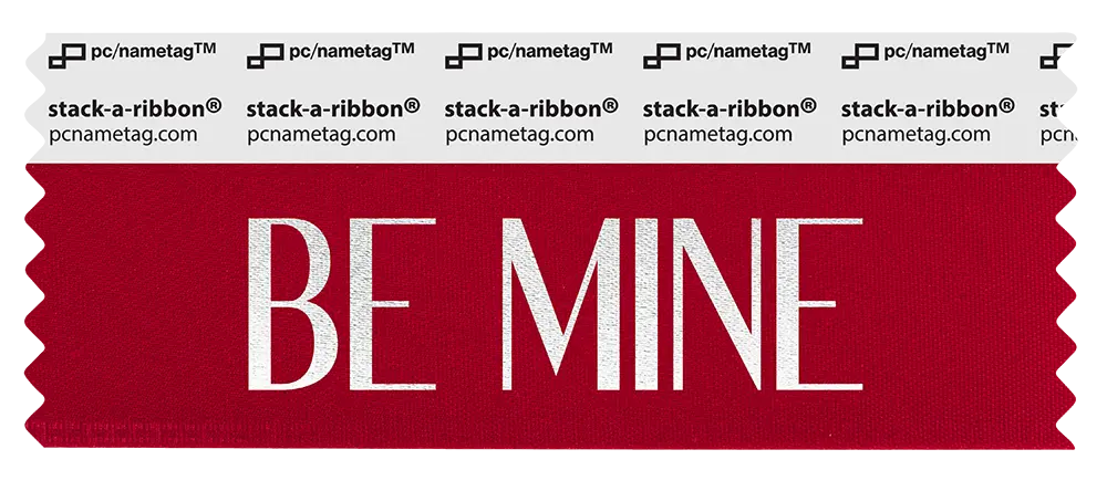 Holiday Valentine Badge Ribbon Design Be Mine