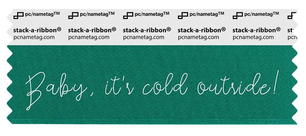 Winter Holiday Badge Ribbon Design Baby It's Cold Outside
