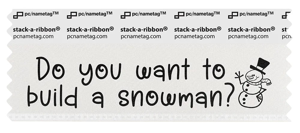 Winter Holiday Badge Ribbon Design Do you want to build a snowman