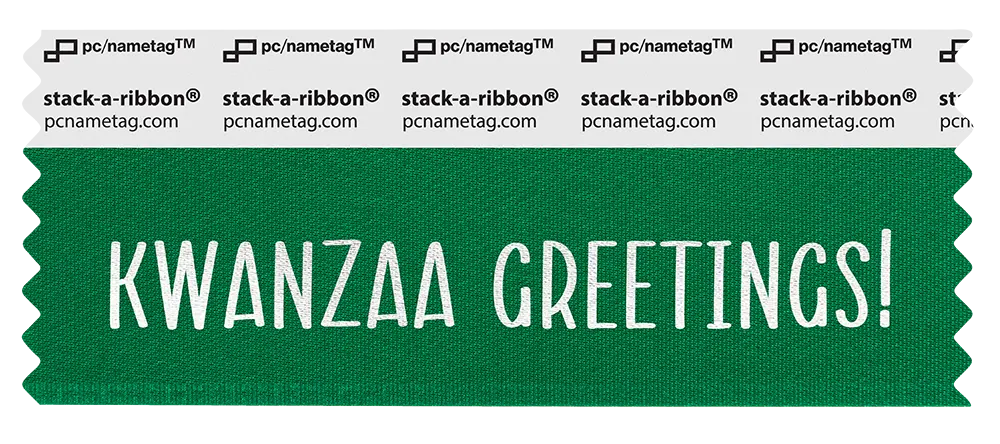 Winter Holiday Badge Ribbon Design Kwanzaa Greetings!