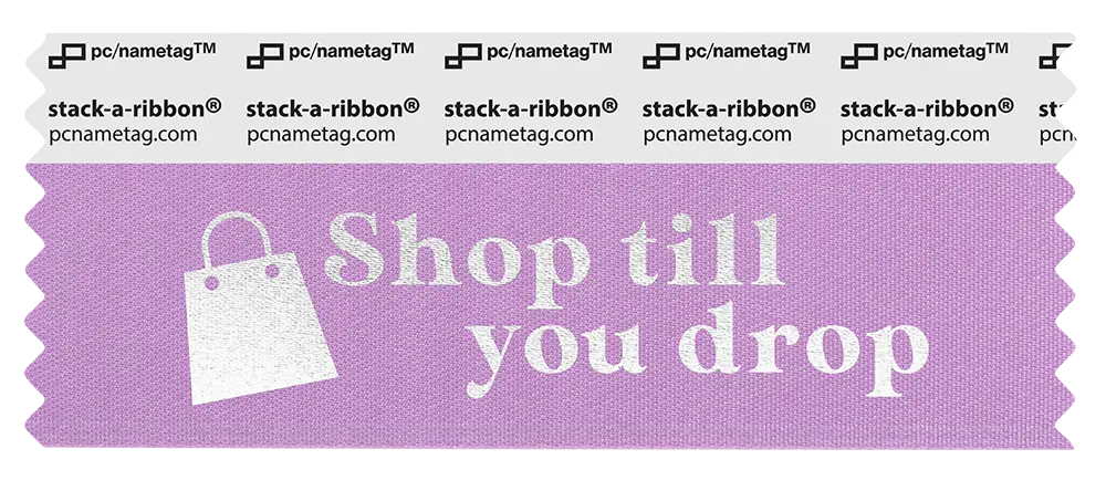 Winter Holiday Badge Ribbon Design Shop 'til you drop