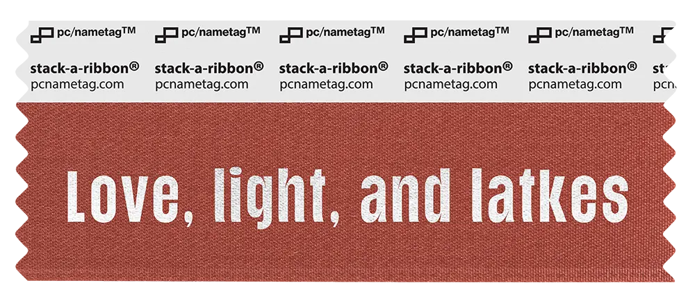 Winter Holiday Badge Ribbon Design love light and latkes